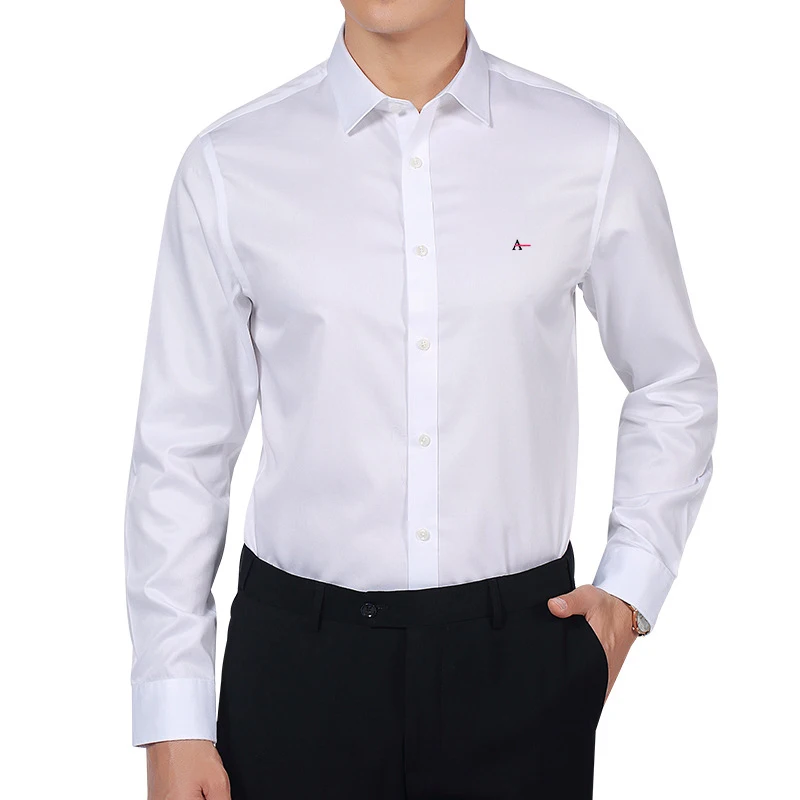 2021 Reserved Aramy men's brand shirt solid color business social wedding Slim Fit casual social slim printed dark texture shirt