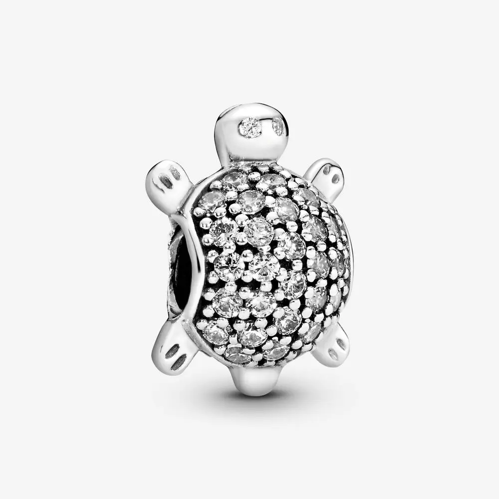 

Fit Original Pandora Charms Silver 925 Bracelet 925 Sterling Silver Pave Sea Turtle Charm Bead Women Jewelry Berloque
