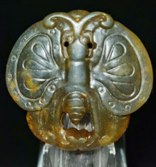 Китайская старая Нефритовая нефритовая подвеска ручной работы ожерелье