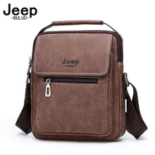 JEEP BULUO Brand Hot Sale Men Messenger Shoulder Bags Leather Totes Classic Black Crossbody Bag New Business Mans Handbag Male