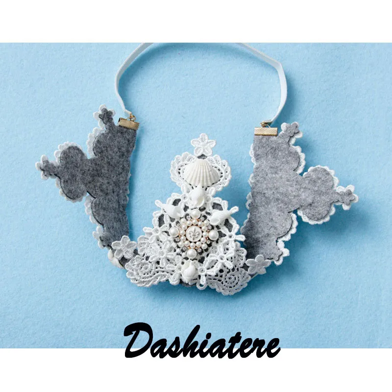 Белая кружевная тиара жемчужная ракушка Корона русалки в стиле барокко