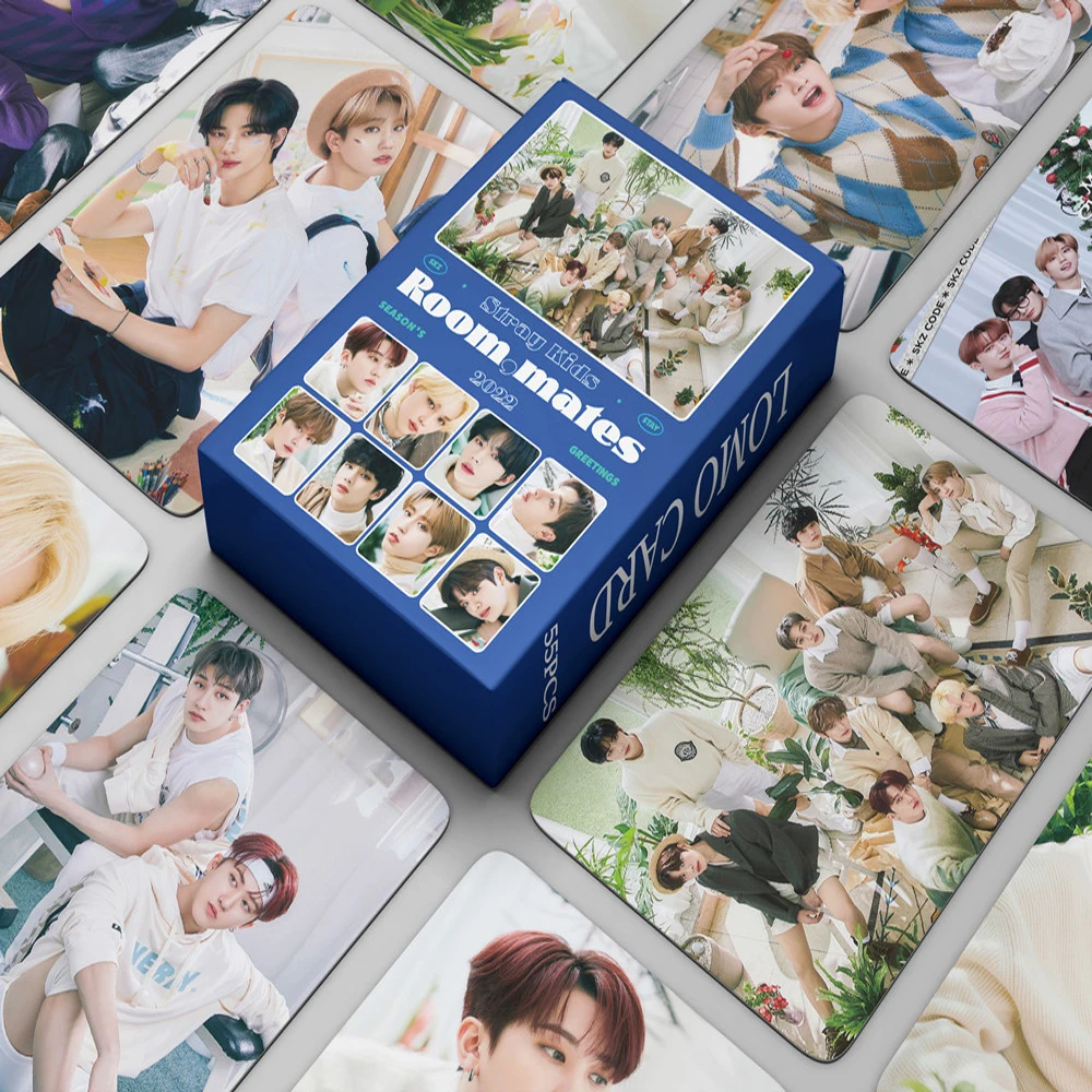 55 шт./компл. KPOP Stray Kids ROOM MATES Lomo Card 2022 сезонные приветствия Photo для фанатов