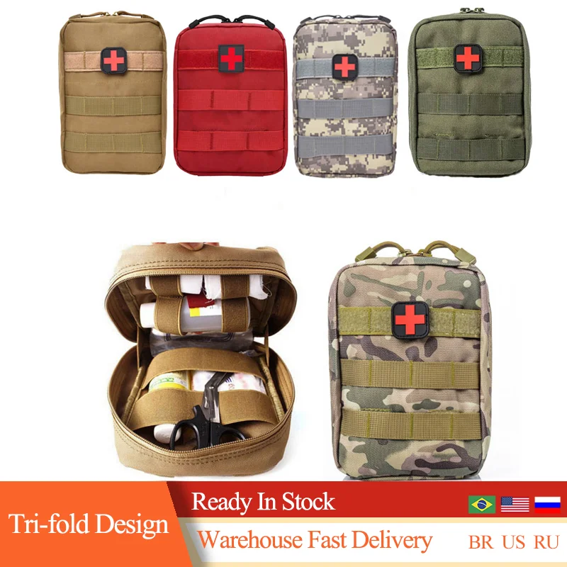 First Aid Bag Hunting Survival Military EDC Pack Molle Tactical Waist Outdoor SOS Pouch Army Medical Kit Belt Backpack | Спорт и
