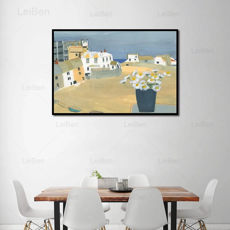 Современная живопись на холсте морской архитектуры маленькие маргаритки