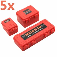 5sets rc cars parts 110 scale safety equipment cases hard luggage box set medical box tools for rc crawler truck accessories