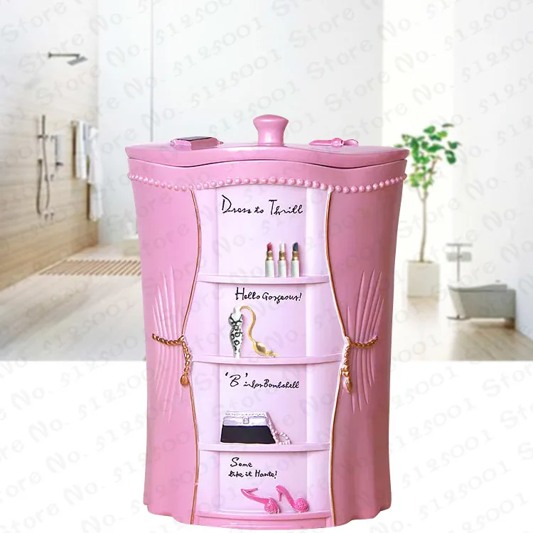

Pink lady European style bathroom 5-piece set wedding toiletries Creative Gift resin toothbrush cup set bathroom accessories