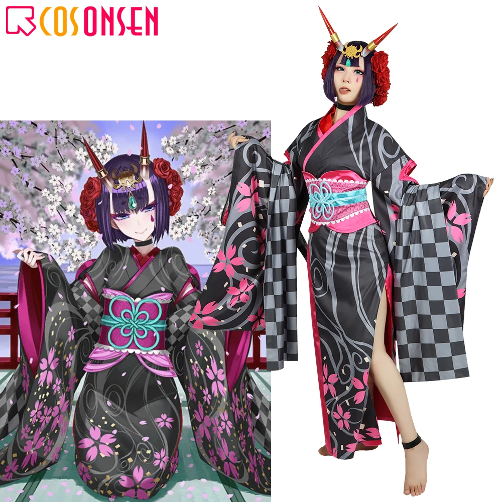 

Костюм для косплея ONSEN Fate/Grand Order Shuten Doji, костюм для косплея FGO из цветков вишни, изготовленный на заказ