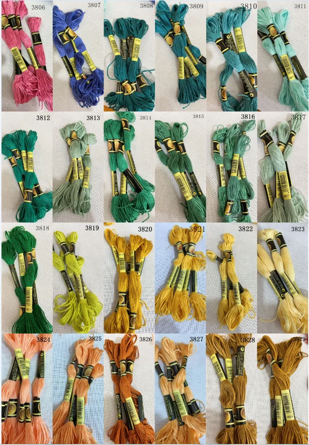 

oneroom 10 pieces dmc3806 to 3829 cross stitch threads / cross stitch embroidery thread / Custom threads colors 03 4