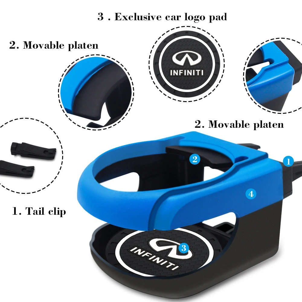 

Car-styling AUTO Universal Car Truck Drink Water Cup Bottle Can Holder Door Mount Stand Drinks Holders For Infiniti Accessories