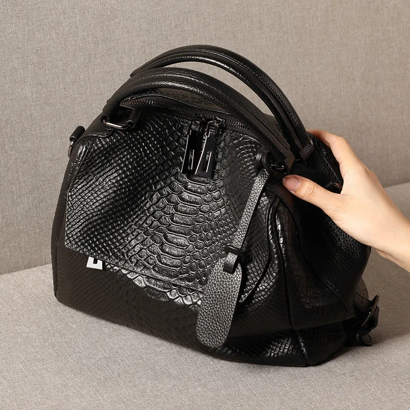 Универсальная Сумочка в Корейском стиле женская сумка тоут из воловьей кожи с