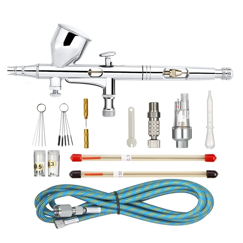 Гравитация двойного действия Мини Аэрограф краска для ногтей макияж Air кисти