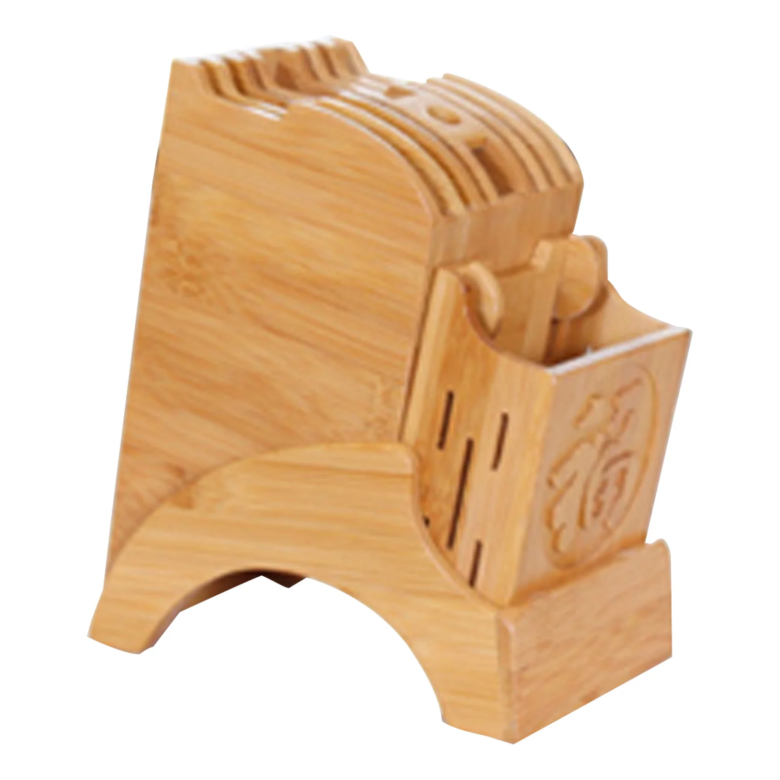 

Bamboo Knives Holder Durable Knife Storage Organizer Shelf Drain Rack Cutlery Display Stand For Home Kitchen Knife Holder Stand