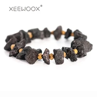 xeewooxmen bracelet natural martian meteorite bead tibetan buddha bracelet chakra lava stone diffuser bracelets men jewelry gift