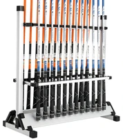 aluminum alloy fishing rod rack holder stand fishing rods pole holder stand organizer rack capacity 12pcs fishing rod tools