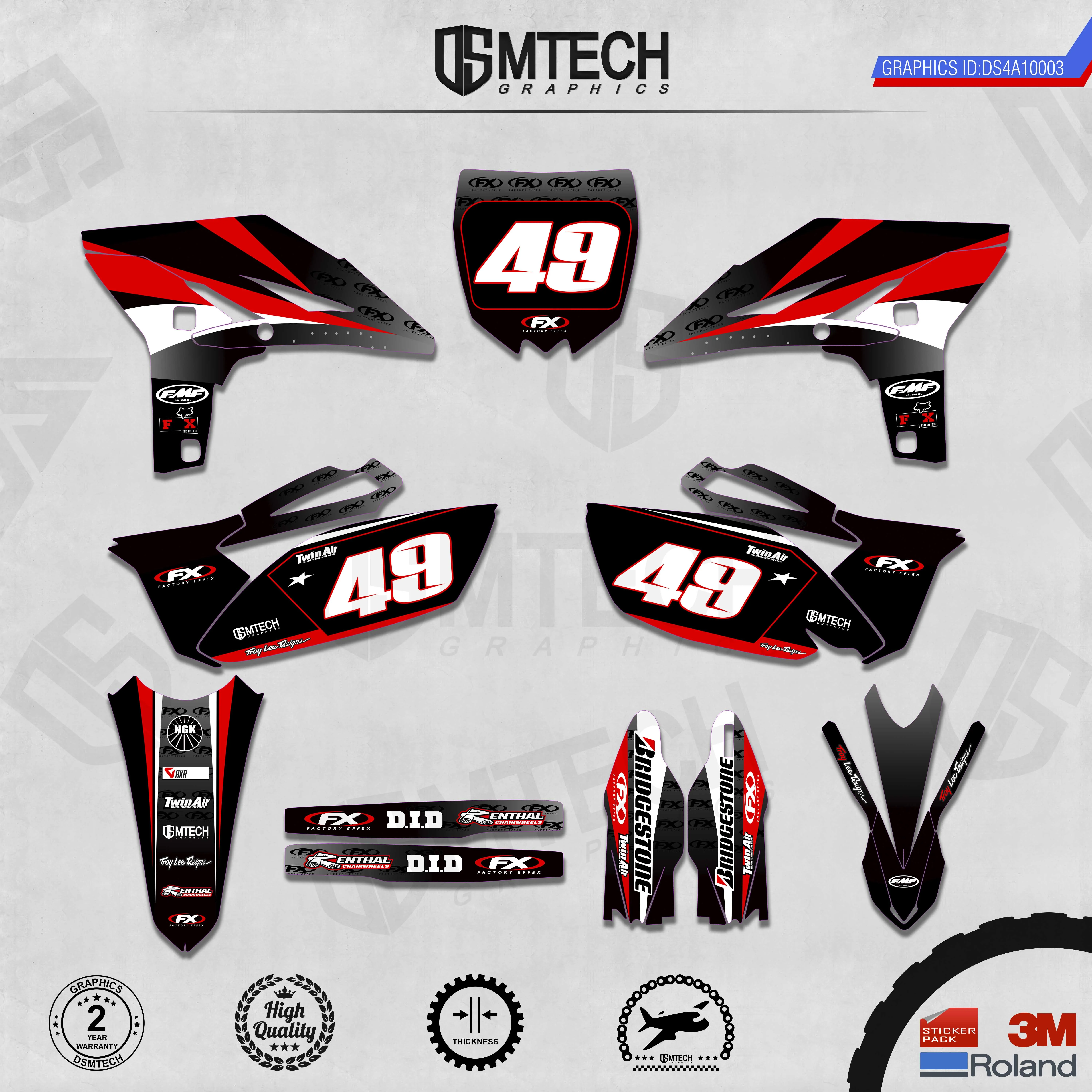 DSMTECH Customized Team Graphics Backgrounds Decals 3M Custom Stickers For  YZF250 Two Stroke 2010-2013  003