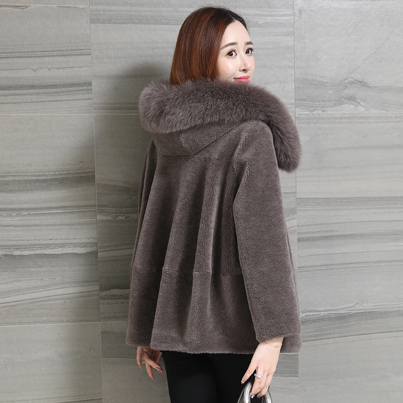 Шуба из 2021 натурального меха шуба овчины женская зимняя куртка Женское пальто 100%