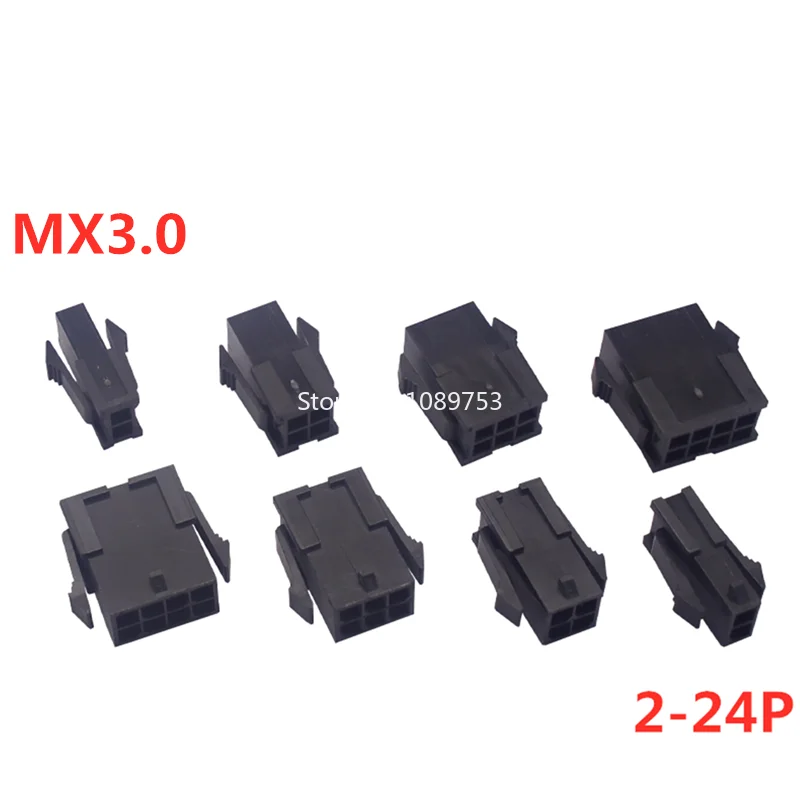 10 шт. микро-Fit 3 0 мм разъем MX3.0 двухрядный гнездовой корпус 2x 1/2/3/4/5/6/7/8/9/10/12 Pin шаг 43640