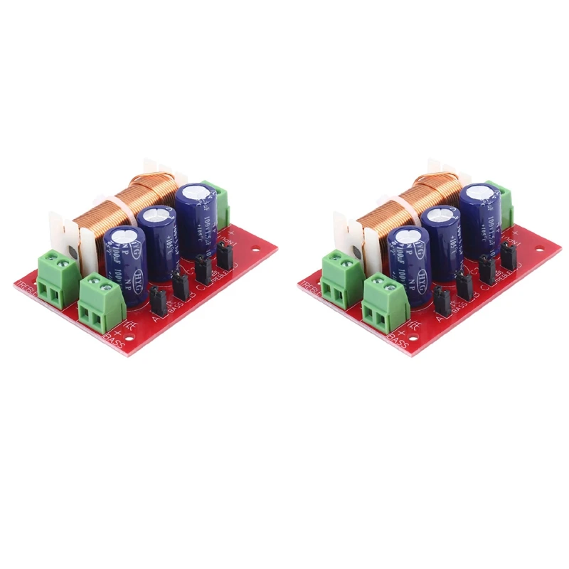 

2X 400W Speaker Crossover 2 Way High-Low 4-16 Ohm Frequency Divider For Speaker