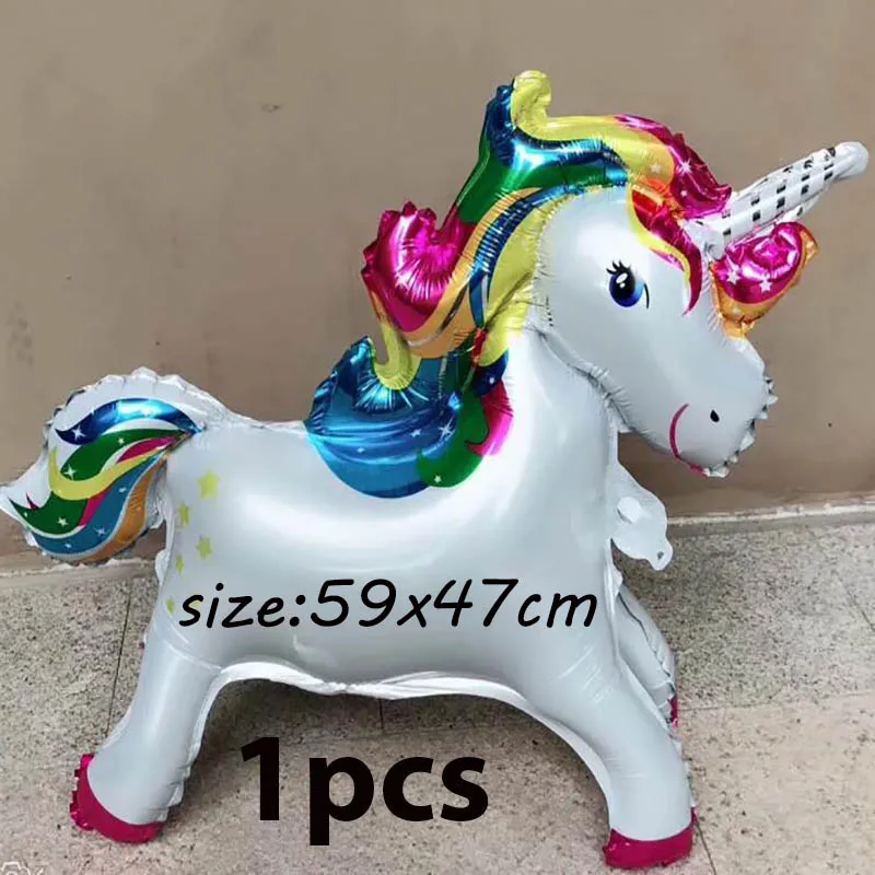 1pcs MMQWEC 1 шт. 100*97 см Розовая лошадь пони фольгированные воздушные шары-единороги с днем рождения Единорог праздничные гелиевые шары Дети животные игрушки Globos - Цвет: 1pcs