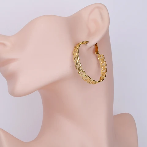 Женское кольцо с круглым вырезом Hgflyxu, классическое кольцо для ушей, модные ювелирные украшения из цинкового сплава, Новинка