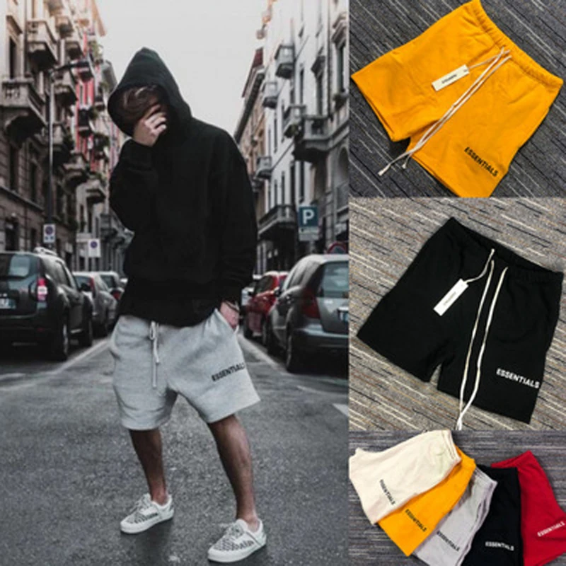 

Sports Shorts Tide Brand High Street Short Men's Trendy Hip-Hop Loose Fitness Sports Leisure Double-Line Five-Point Pants Summer