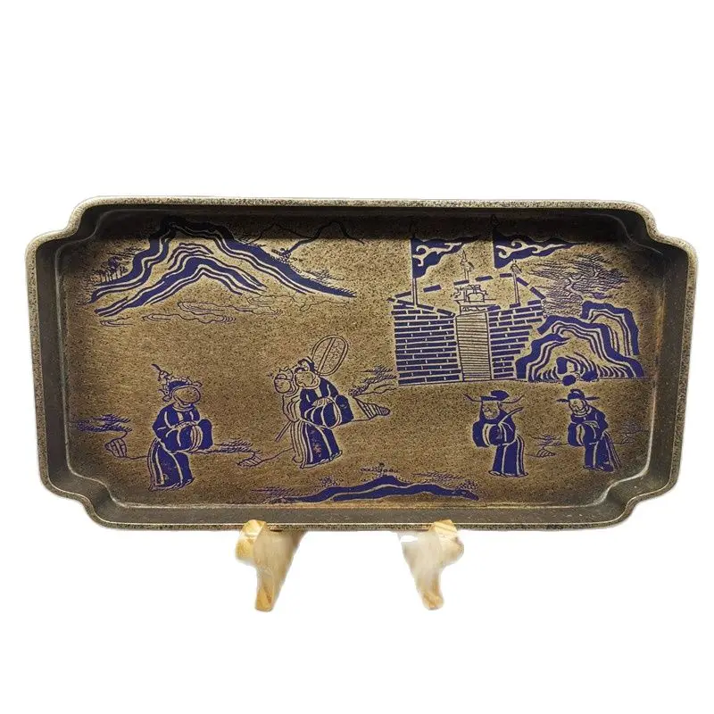 

Chinese Old Bronze Statue Ancient Plate