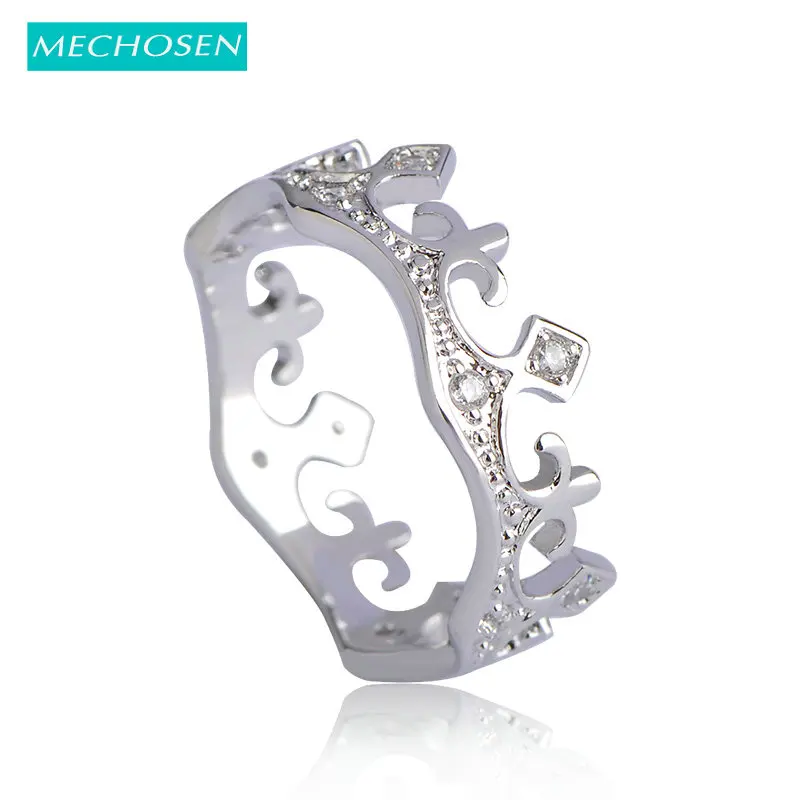 MECHOSEN летнее ювелирное изделие корона кольца для мужчин и женщин ажурная медь