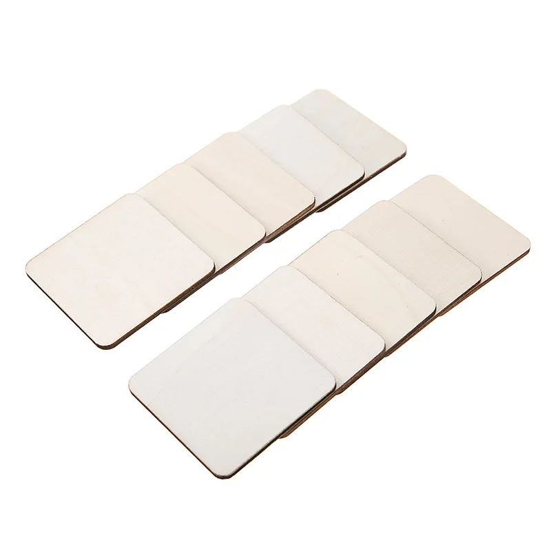 Квадратные деревянные вырезы 50 шт./компл. квадратные подставки из