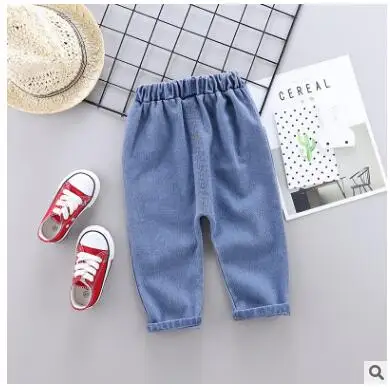 Новинка 2016 года Классические мягкие джинсы для маленьких девочек сезон весна