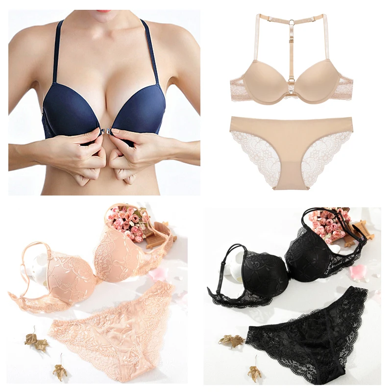 

Sexy Lace Bra Sets Women Seamless Embroidery Bralette Underwire Breathable Underwear Lingerie Set for Ladies Girls Bra and Panty