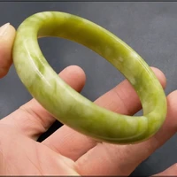 natural green white hand carved wide jade bracelet fashion boutique jewelry nanyu wholesale accessories bangle
