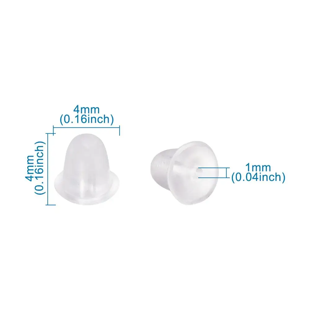 200 шт. мягкий прозрачный пластик креплений для сережек фиксаторы уход за кожей