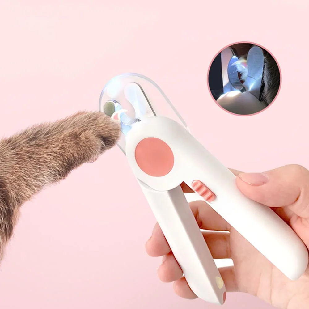 

Pet Cat Dog Nail Clipper Nail Cutting Machine Beauty Scissors LED Lighting Nails Trimmer File Puppy Kitten Claw Grooming Tools