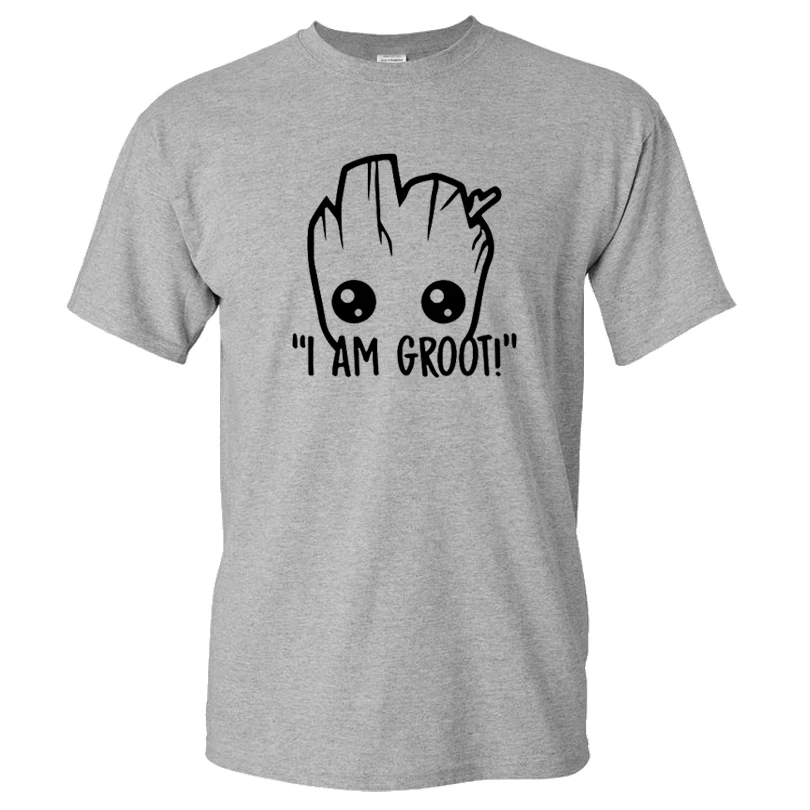 

Summer Fashion Printed T-shirt I'm the Groot Man woman casual street wearing Galaxy Guardian movie T-shirt hip hop shirt top