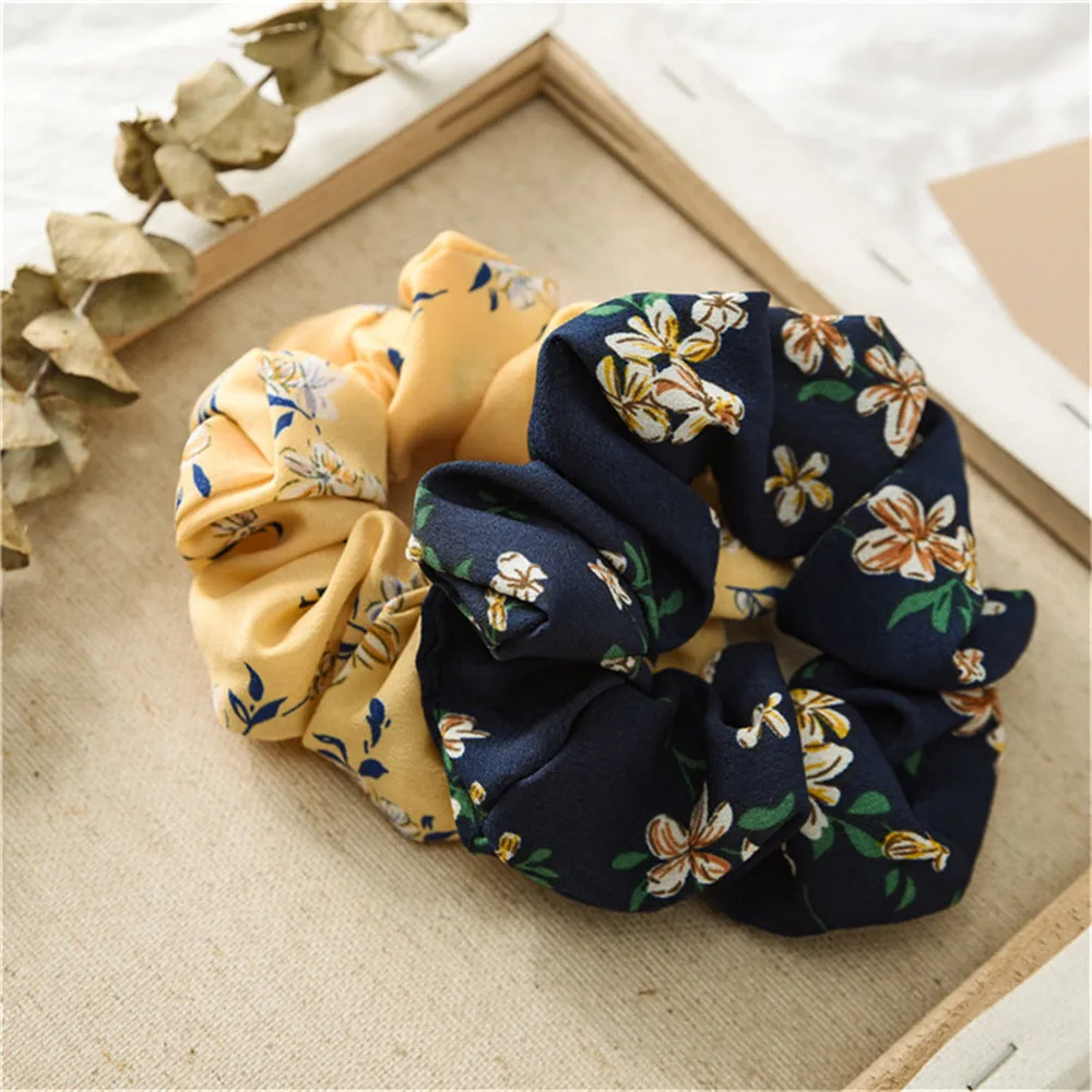 Женский хвостик для волос с цветочным рисунком аксессуар на лето 2019|Заколки