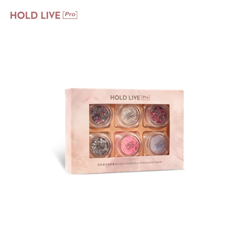 HOLD LIVE Dazzle Цвет Желе тени для век Крем 6 шт./компл. Звездное сияющее мерцание блеск