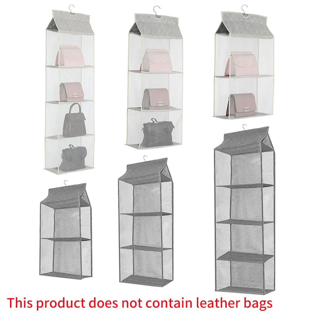 

2/3/4 Layers Handbag Hanging Organizer Hanging Wardrobe Organizer 3-Dimensional Storage Hanging Bag Handbag Organizer For Closet