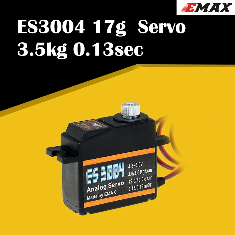 EMAX ES3004 17g 3 5 кг 0.13sec 23T Металлическая Шестерня Аналоговый сервопривод для RC