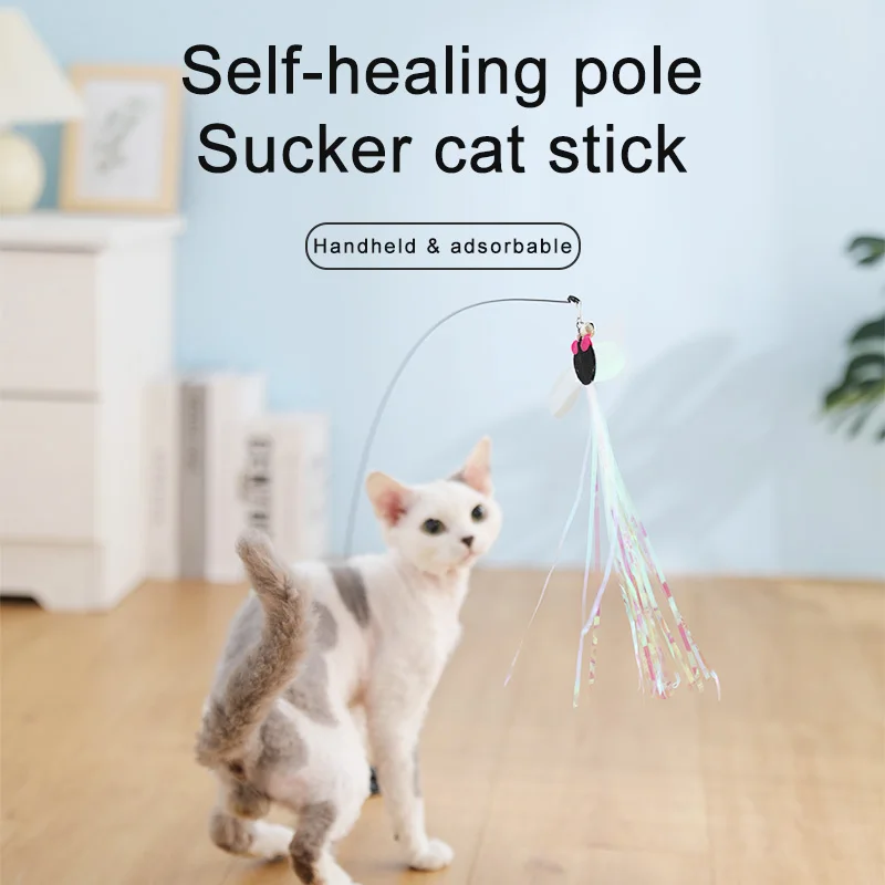 MADDEN присоски забавные палочки для кошек удочка Интерактивная игрушка эластичная