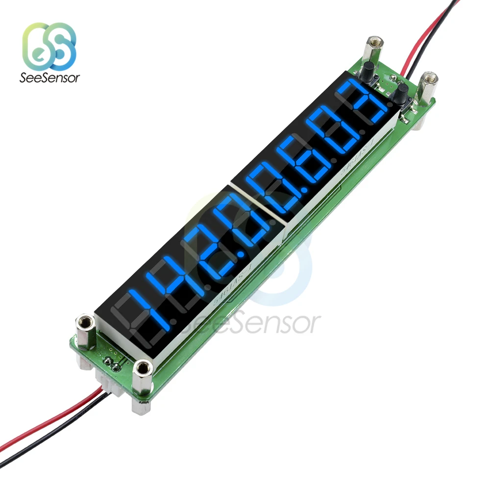 8 Bit Tube LED Digital RF Signal Frequency Counter Cymometer Meter 0.1MHz to 60MHz 20MHz 2400MHZ 2.4GHz Blue/Red/Green | Инструменты