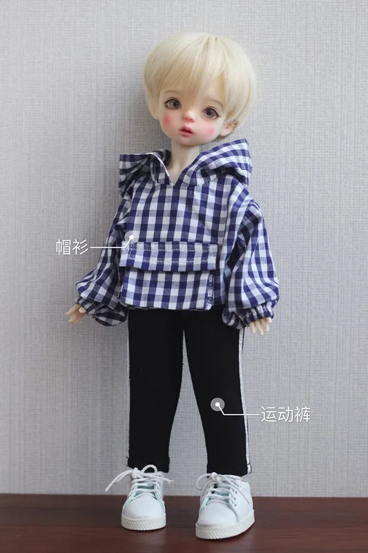 

BJD кукольная рубашка, сине-белая, с карманом, для 1/6 BJD YOSD кукольная одежда, аксессуары
