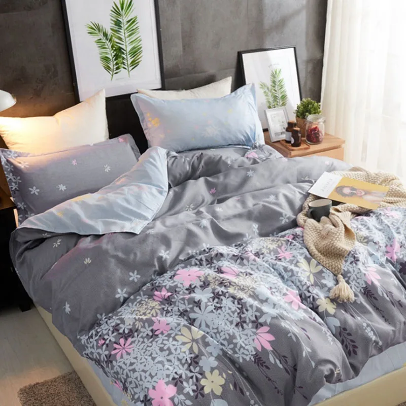 

Home Textiles Bedding Sets Home Bedding Duvet Cover Flat Sheet Skin-Friendly Aloe Cotton 3/4PCS Quilt Cover Sheet Pillowcases