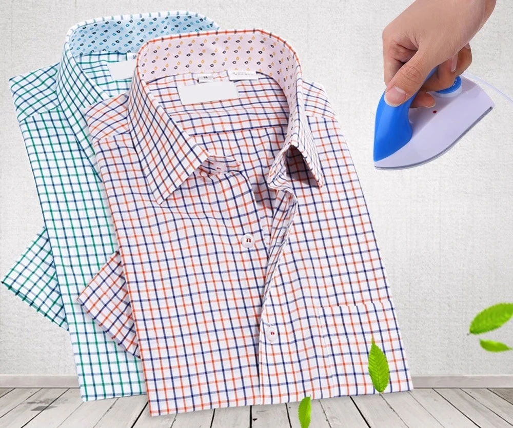 

Mini Electric Iron Travel Thermostat Handheld Coated Plate Electric Iron for Collar Cuff with Automatic Temperature Setting Iron