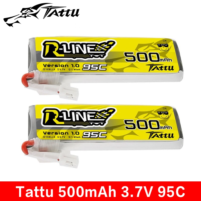 Татту 1S1P Lipo Батарея 3 7 V 500 мА/ч 95C Перезаряжаемые батареи с пакет JST-PHR штекер для