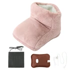 Зимние моющиеся электрические подогреватели для ног с USB, мягкая подушка, лыжные ботинки, съемная нагретая тапочка, обувь