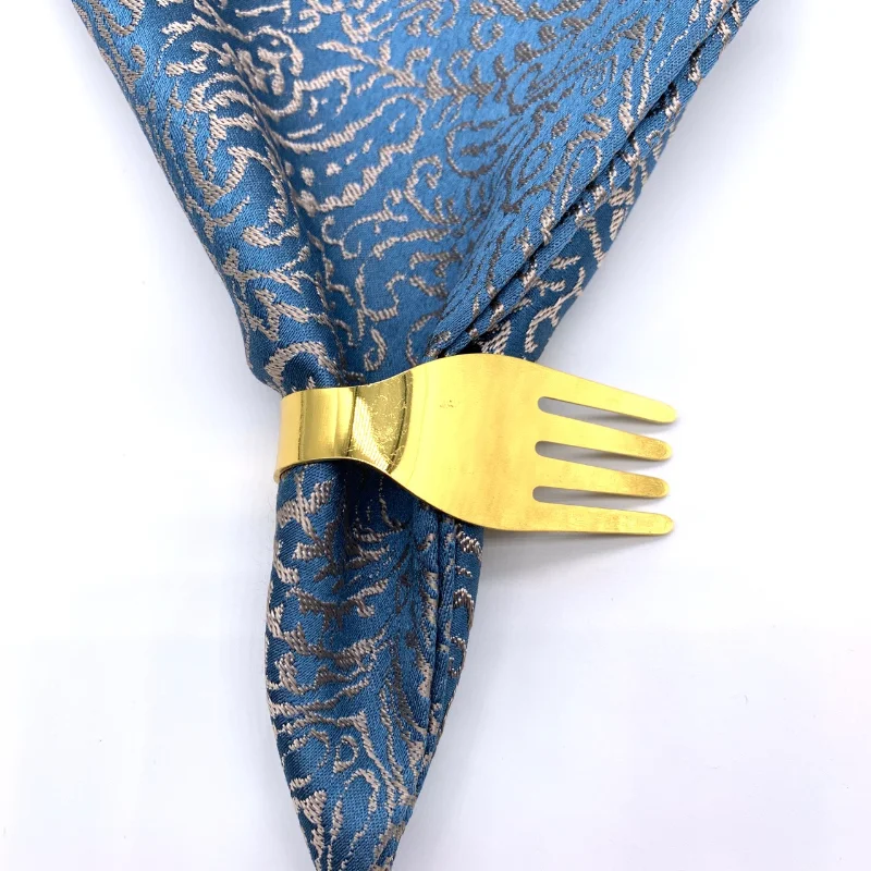 

6PCS Hotel Table Western-style Fork Napkin Buckle Napkin Ring Western-style Fork Napkin Buckle Wedding Party Home Decoration