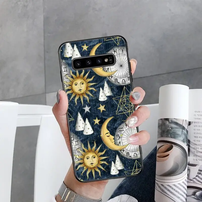 

Funny Sun Moon Phone Case For Samsung Galaxy S7 S8 S9 S10 S10e S20 s21 s30 plus lite Ultra 5g