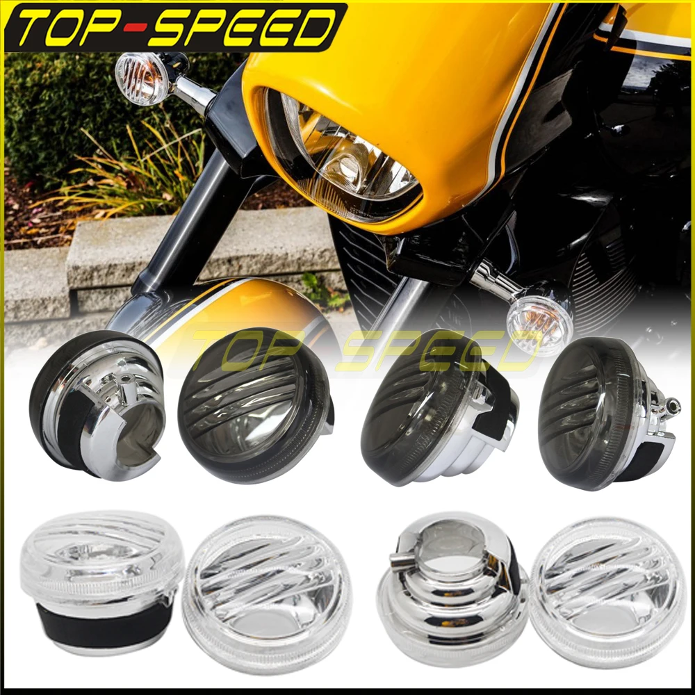 4x Front Rear Turn Signal Lens Cover Clear Blinker Lense Replacement Shell For Suzuki Boulevard M109R C109R C1800R M50 C90