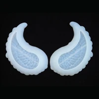 new chic angel wing trinket box silicone mold plate dish container kawaii resin art supplies silicone mold for resin making