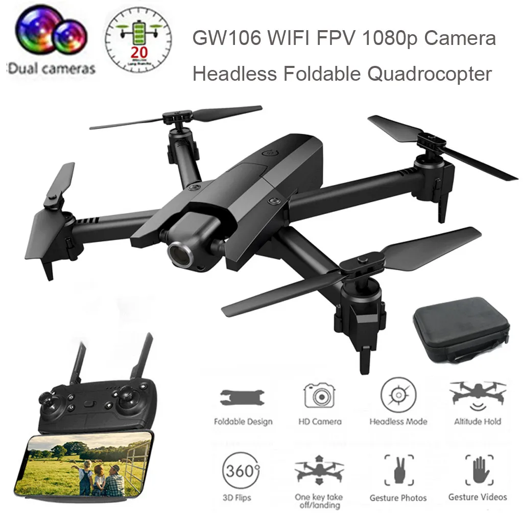 GW106 wifi FPV 720p камера без головы складной Квадрокоптер долгое время полета Дрон